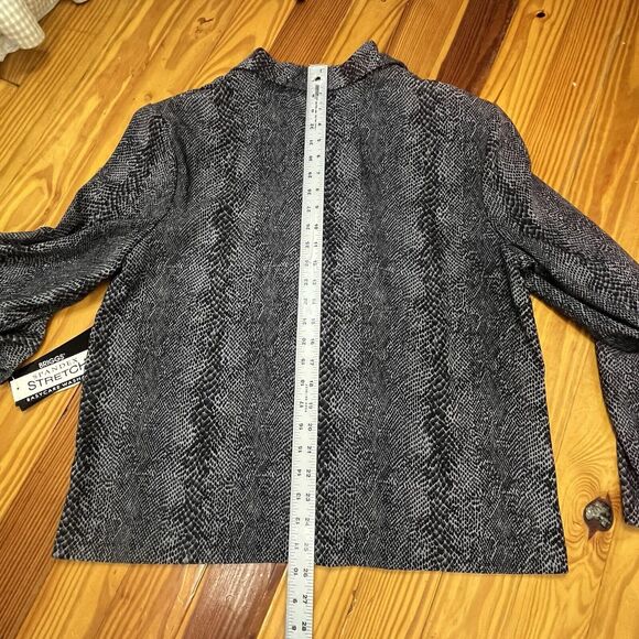 Vintage Snakeskin Print Blazer Jacket Size L Glam Rocker Mob Wife New NWT READ - Picture 9 of 16